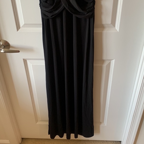 ESCADA Crossover- Waist Sleeveless Thigh-Slit V-Neck Black Gown - Size INT 38 - Picture 9 of 17